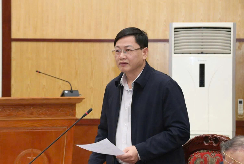 Ông Mai Xuân Liêm - Phó Chủ tịch UBND tỉnh phát biểu tại hội nghị. Ảnh: Phong Sắc.