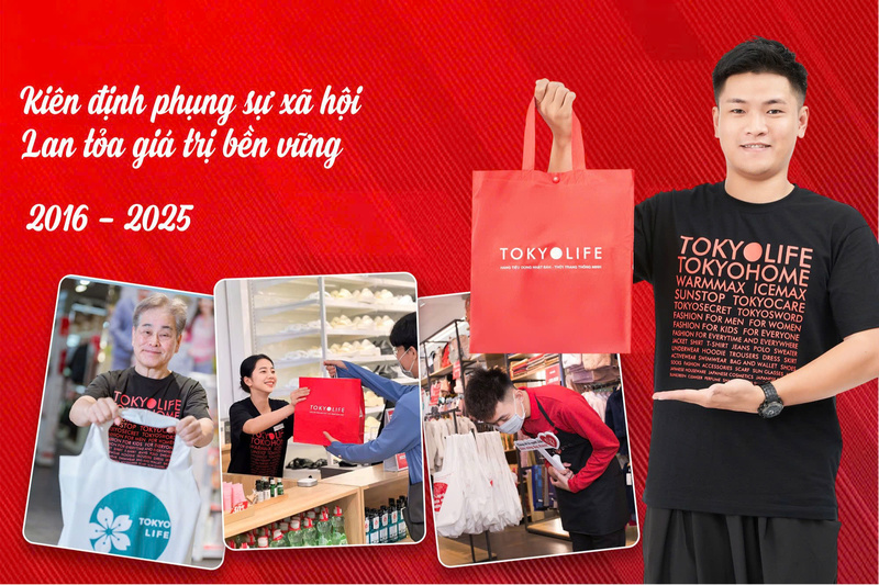 TokyoLife là một trong những doanh nghiệp bán lẻ đầu tiên tại Việt Nam nói “không” với túi nilon từ năm 2019