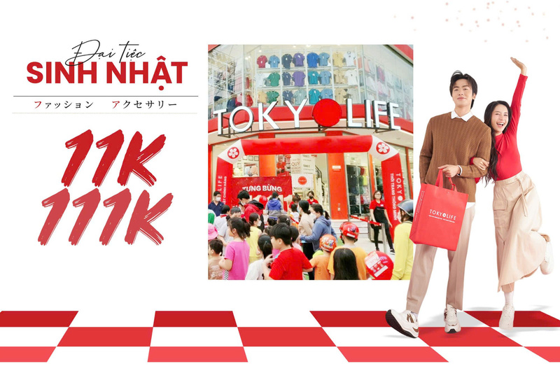 Nhân dịp kỷ niệm ngày thành lập 11/11, TokyoLife triển khai chương trình “Siêu sale sinh nhật” trên toàn hệ thống từ ngày 1/11 đến 16/11, với hàng loạt ưu đãi lớn