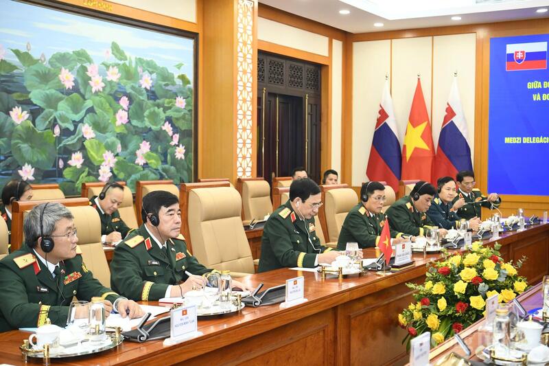 Các đại biểu phía Việt Nam tham dự hội đàm.