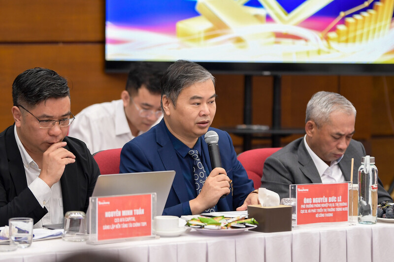 Ông Nguyễn Đức Lê, Phó Trưởng phòng Nghiệp vụ quản lý thị trường, Cục Quản lý và Phát triển thị trường trong nước, Bộ Công Thương chia sẻ. Ảnh: Duy Minh