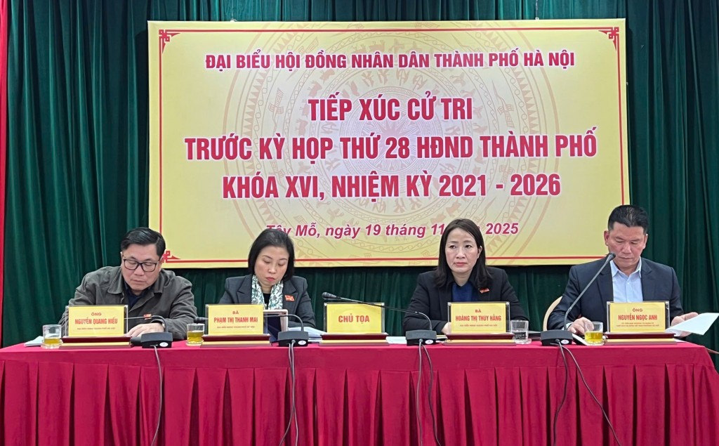 Tổ đại biểu số 12 HĐND thành phố tiếp xúc cử tri các phường Tây Mỗ, Từ Liêm, Xuân Phương, Đại Mỗ Tổ đại biểu số 12 HĐND thành phố tiếp xúc cử tri các phường Tây Mỗ, Từ Liêm, Xuân Phương, Đại Mỗ