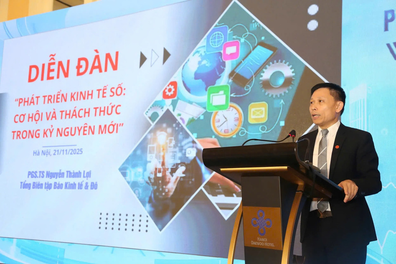 PGS.TS Nguyễn Thành Lợi - Tổng Biên tập Báo Kinh tế & Đô thị phát biểu khai mạc Diễn đàn