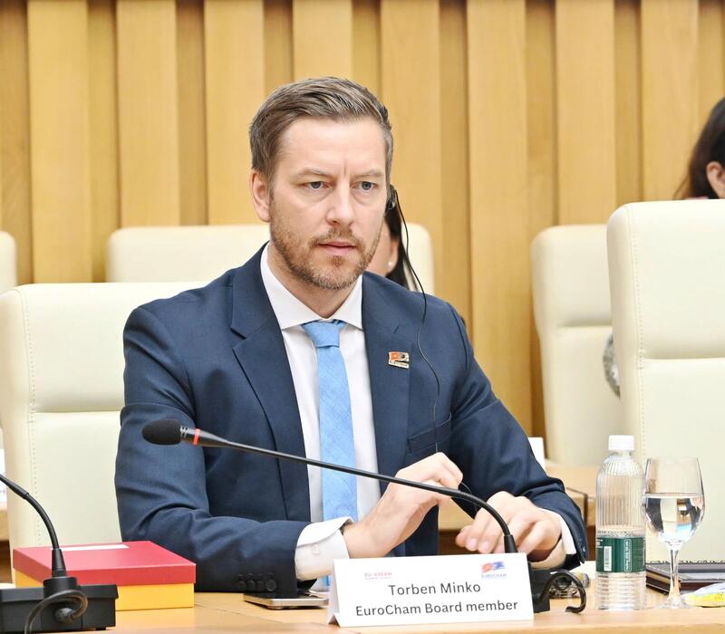 Ông Torben Minko - đại diện EuroCham đánh giá cao những nỗ lực của Chính phủ Việt Nam trong cải thiện môi trường kinh doanh, triển khai các cam kết hội nhập...