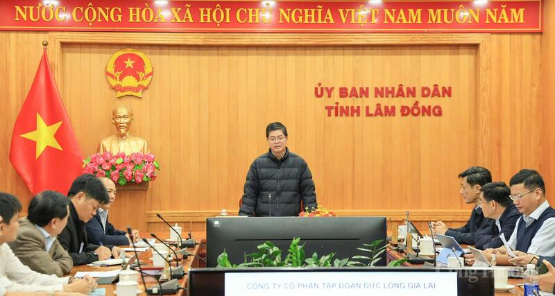 Tỉnh Lâm Đồng làm việc với các cơ quan liên quan, Công ty Cổ phần Tập đoàn Đức Long Gia Lai về dự án cao tốc.