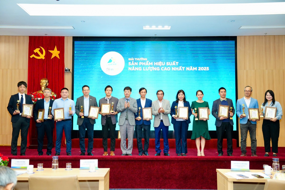 Trao các giải thưởng về hiệu quả, hiệu suất năng lượng năm 2025 Trao các giải thưởng về hiệu quả, hiệu suất năng lượng năm 2025