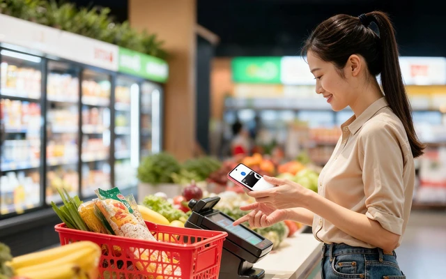 Xu hướng thanh toán không dùng tiền mặt tiếp tục được đẩy mạnh trong mùa mua sắm 2025 - 2026. Ảnh minh họa