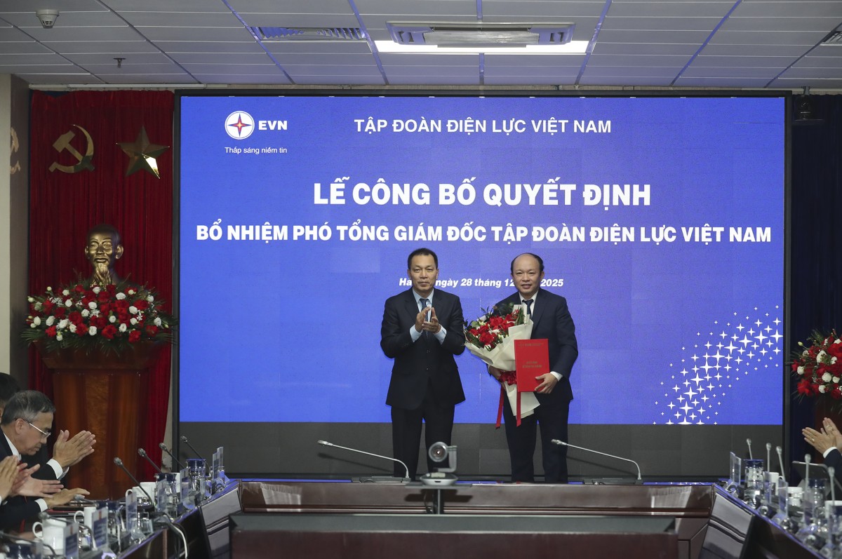 Tập đoàn Điện lực Việt Nam công bố bổ nhiệm 2 Phó Tổng giám đốc