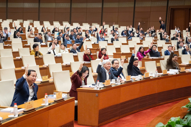 Biểu quyết, nhất trí 100% thông qua danh sách 122 nhân sự được giới thiệu ứng cử đại biểu Quốc hội hoạt động chuyên trách khóa XVI ở Trung ương.