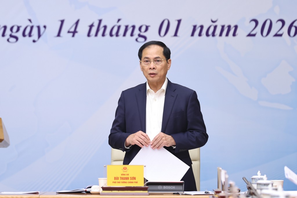 Phó Thủ tướng Chính phủ Bùi Thanh Sơn phát biểu - Ảnh: VGP/Nhật Bắc