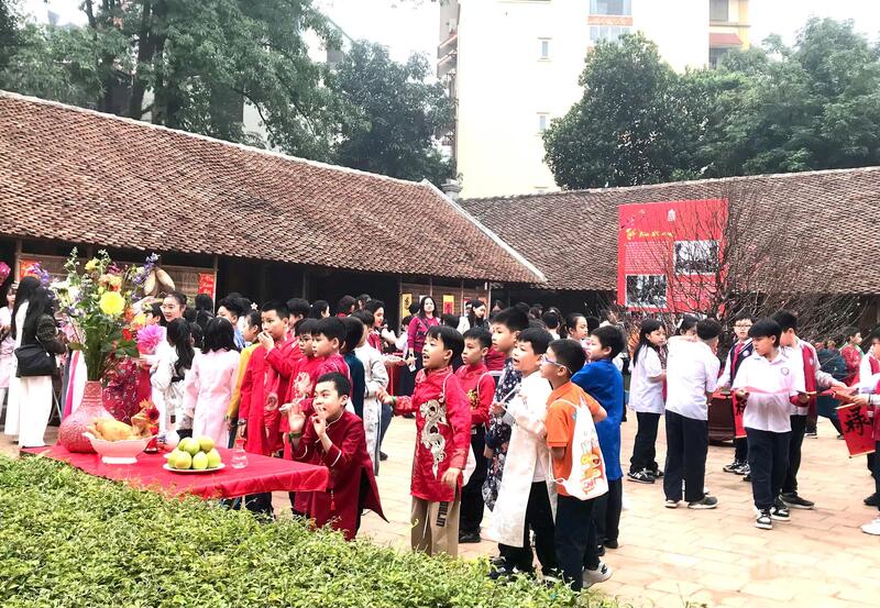 Không gian ngày Tết tại Bảo tàng Dân tộc học Việt Nam. Ảnh: Hoa Quỳnh