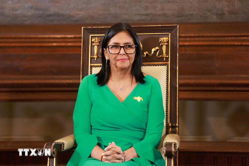Tổng thống lâm thời Venezuela Delcy Rodriguez. Ảnh: TTXVN
