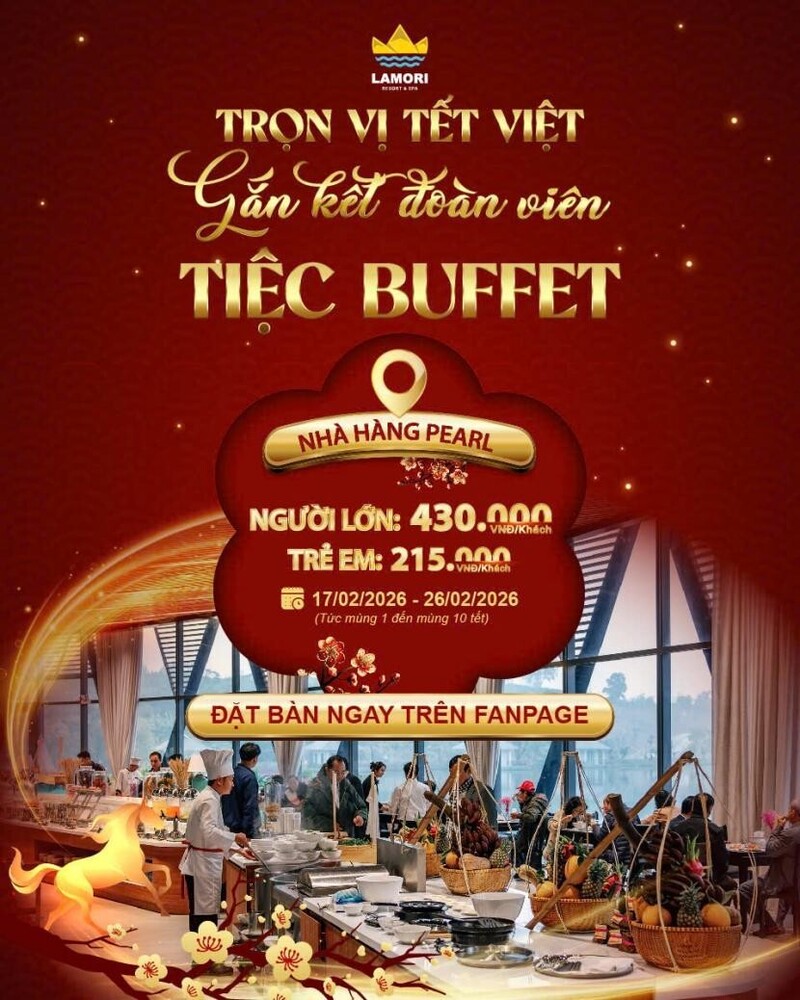 Tiệc buffet hòa quyện tinh hoa ẩm thực truyền thống và hiện đại