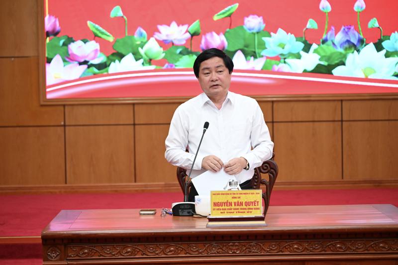 Bí thư Tỉnh ủy Tây Ninh Nguyễn Văn Quyết phát biểu tại hội nghị.