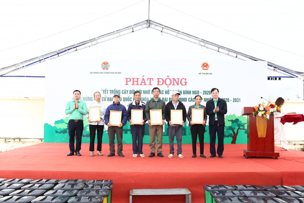 Hội Nông dân thành phố Hà Nội phát động “Tết trồng cây đời đời nhớ ơn Bác Hồ” Xuân Bính Ngọ 2026