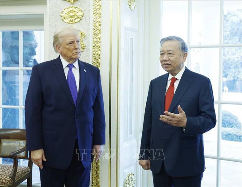 Tổng Bí thư Tô Lâm gặp Tổng thống Hoa Kỳ Donald Trump- Ảnh 3. Tổng Bí thư Tô Lâm gặp Tổng thống Hoa Kỳ Donald Trump- Ảnh 3.