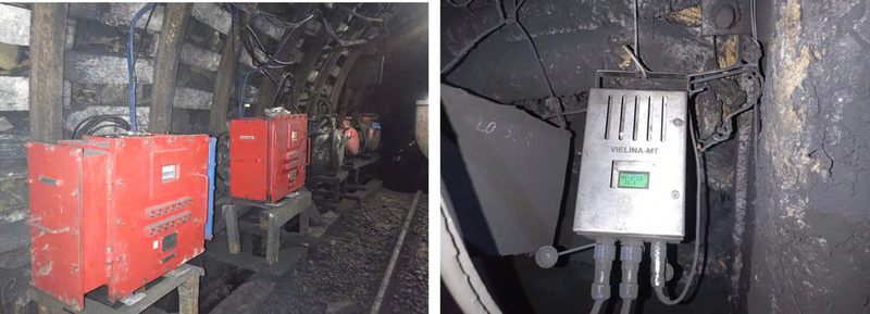 Thiết bị giám sát khu vực phòng nổ dưới lò và đầu đo - sản phẩm của đề tài nghiên cứu. Ảnh: Quỳnh Nga