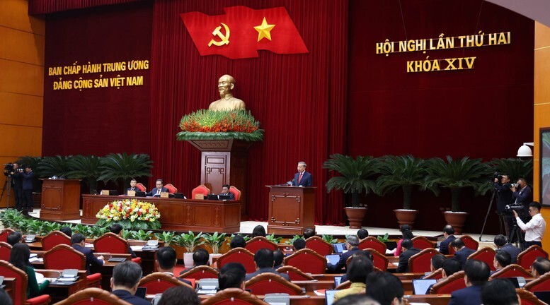 Tổng Bí thư Tô Lâm phát biểu khai mạc Hội nghị. Ảnh: VGP/Đức Tuân