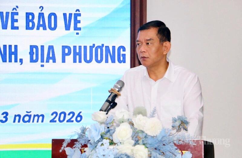 Phó Giám đốc Sở Công Thương tỉnh Điện Biên Lường Tuấn Anh phát biểu khai mạc.