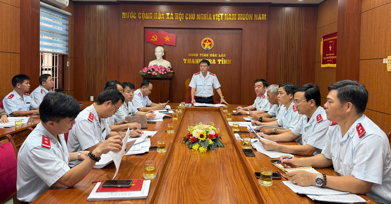Thanh tra tỉnh Đắk Lắk triển khai một cuộc họp chuyên đề. Ảnh: Ngọc Giàu