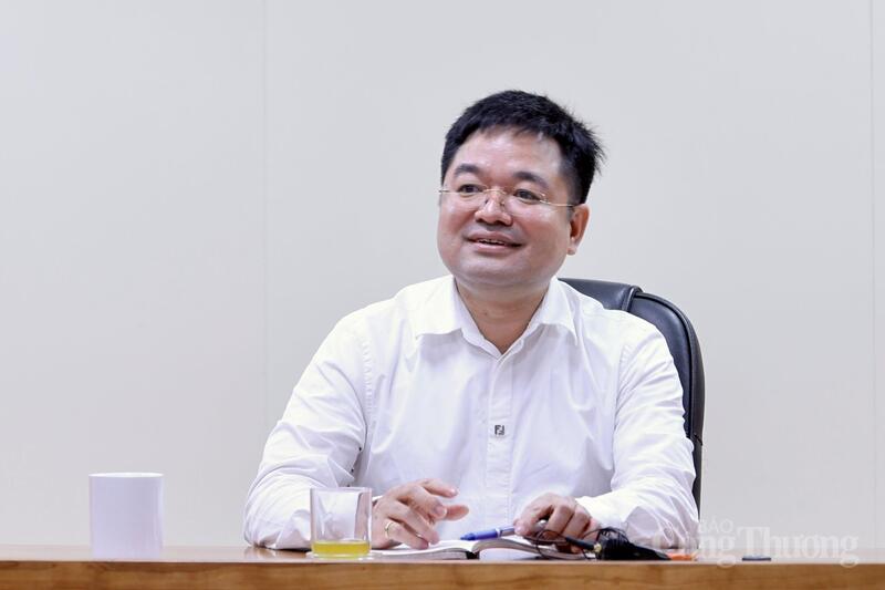 Ông Nguyễn Văn Minh - Tổng Biên tập Báo Công Thương tại buổi làm việc. Ảnh: Quỳnh Trang