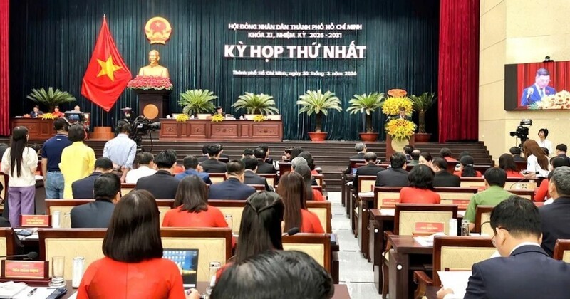 Kỳ họp thứ nhất HĐND TP. Hồ Chí Minh khóa XI, nhiệm kỳ 2026-2031. Ảnh: Việt Dũng.