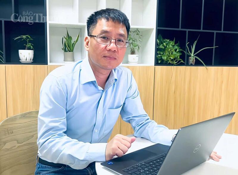 Kỹ sư Nguyễn Xuân Đồng - Chủ tịch Công ty cổ phần dữ liệu lượng tử DataQ. Ảnh: Thanh Thảo.