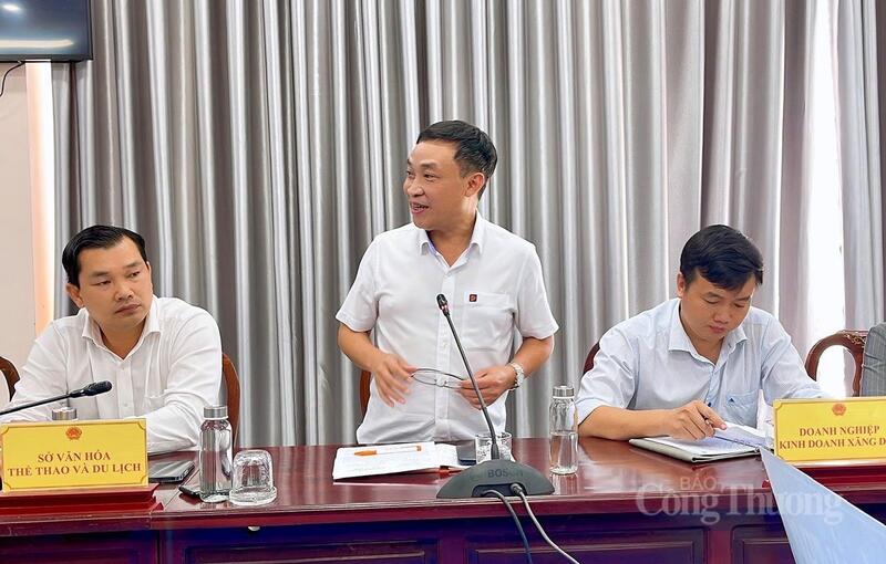 Ông Nguyễn Đăng Chinh, Giám đốc Công ty TNHH MTV Petrolimex Cần Thơ nêu ý kiến tại buổi làm việc.