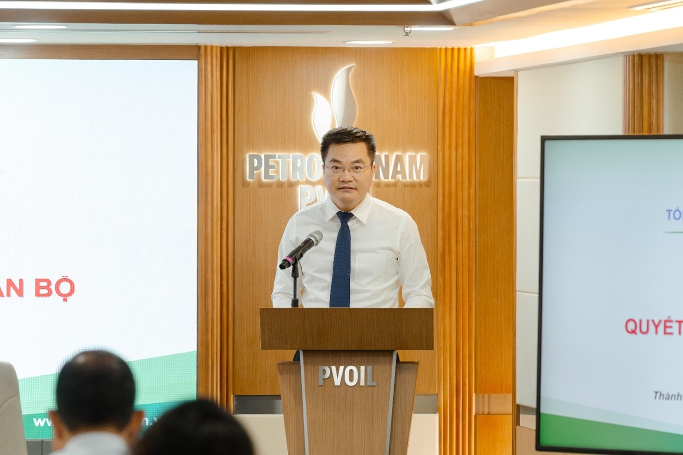 Ông Đỗ Mạnh Bình phát biểu nhận nhiệm vụ tân Phó Tổng Giám đốc.