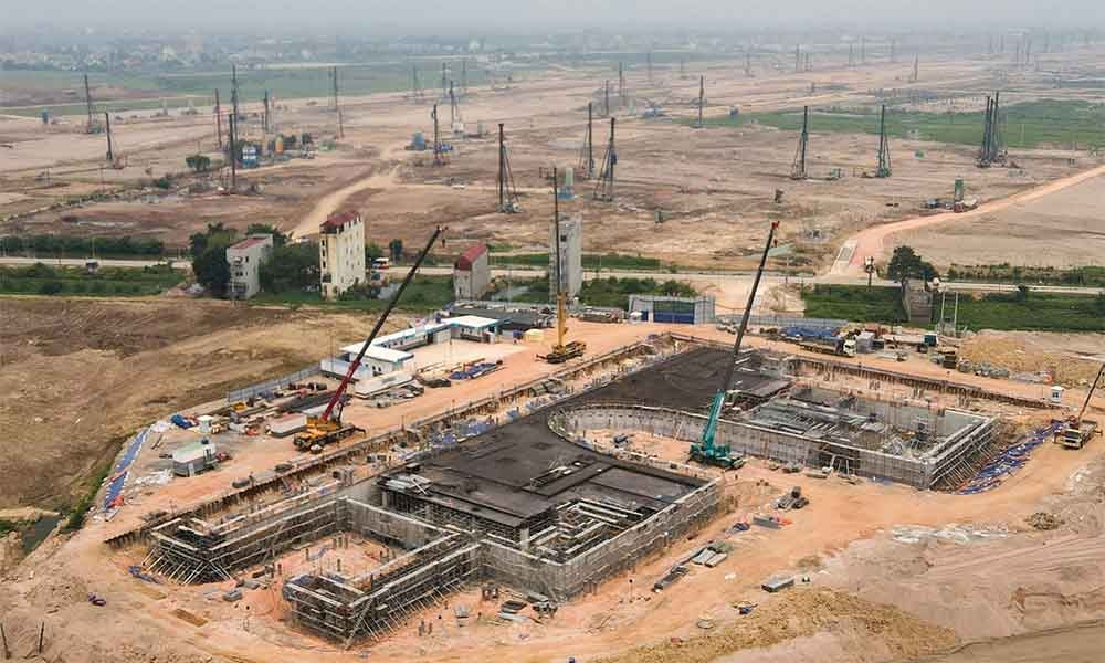 Khu vực điều hành và các hạng mục phụ trợ sân bay Gia Bình đang được đẩy nhanh tiến độ.