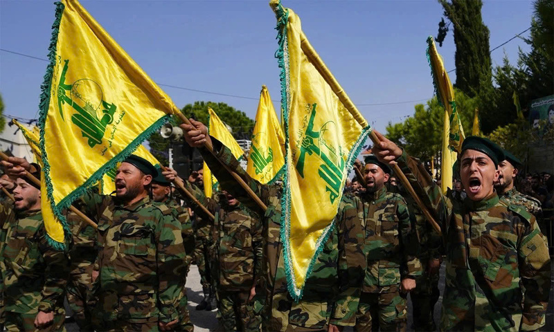 Thành viên nhóm vũ trang Hezbollah tại miền nam Lebanon. Ảnh: AP