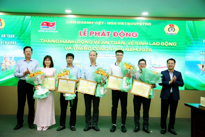 Vietsovpetro phát động Tháng hành động về ATVSLĐ và Tháng Công nhân năm 2026