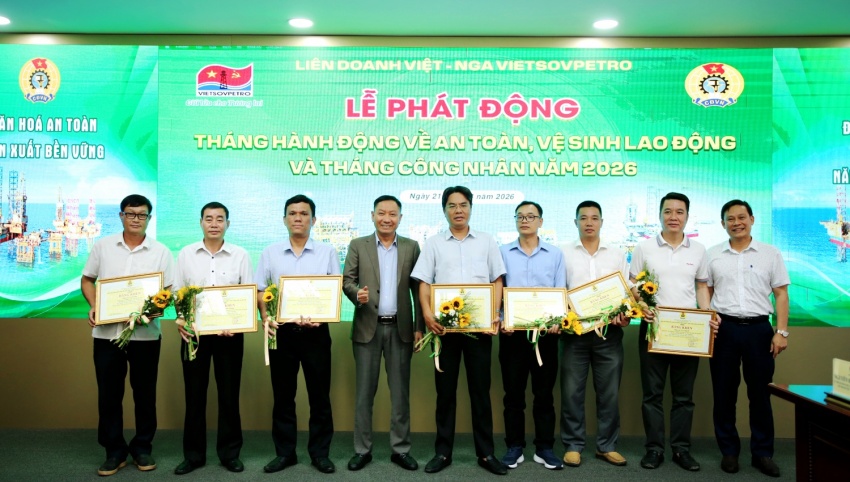 Vietsovpetro phát động Tháng hành động về ATVSLĐ và Tháng Công nhân năm 2026