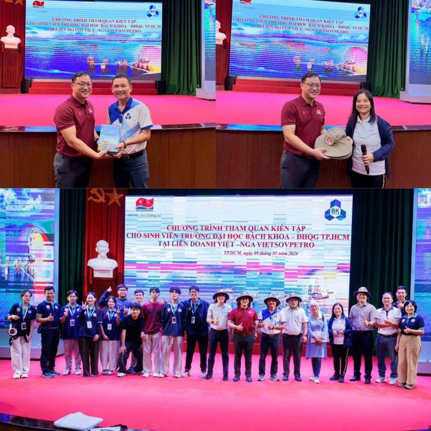 500 sinh viên Trường Đại học Bách khoa TP HCM tham quan kiến tập tại Vietsovpetro