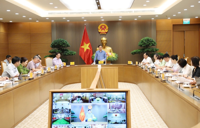 Phó Thủ tướng Hồ Quốc Dũng chủ trì cuộc họp về tình hình quản lý vùng trồng, cơ sở đóng gói và công tác kiểm nghiệm nông sản xuất khẩu - Ảnh: VGP/Gia Huy