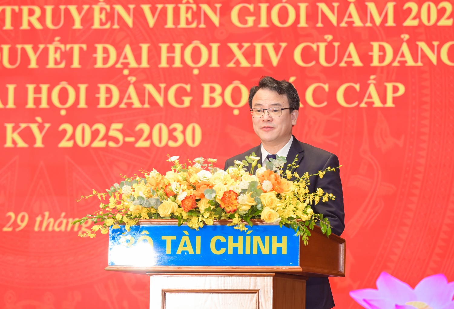 Thứ trưởng Bộ Tài chính Trần Quốc Phương phát biểu tại Hội thi. Thứ trưởng Bộ Tài chính Trần Quốc Phương phát biểu tại Hội thi.