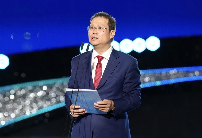 Ông Nguyễn Mạnh Hùng, Chủ tịch UBND TP. Đà Nẵng phát biểu khai mạc DIFF 2026. Ảnh: Diễm Phúc