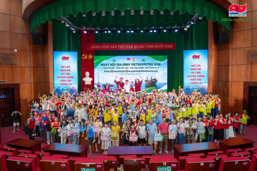 Ngày hội Gia đình Vietsovpetro 2026: Gắn kết yêu thương, lan tỏa văn hóa doanh nghiệp