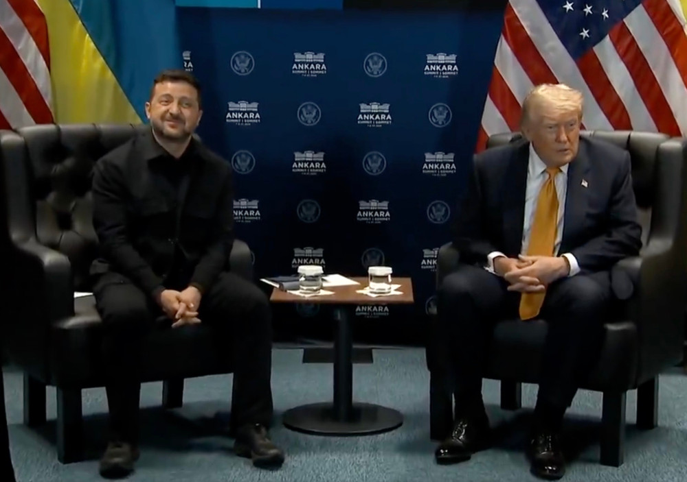 Tổng thống Ukraine Volodymyr Zelenskyy và Tổng thống Mỹ Donald Trump hôm 8/7. Ảnh chụp màn hình. screenshot-2026-07-09-at-125111.jpg