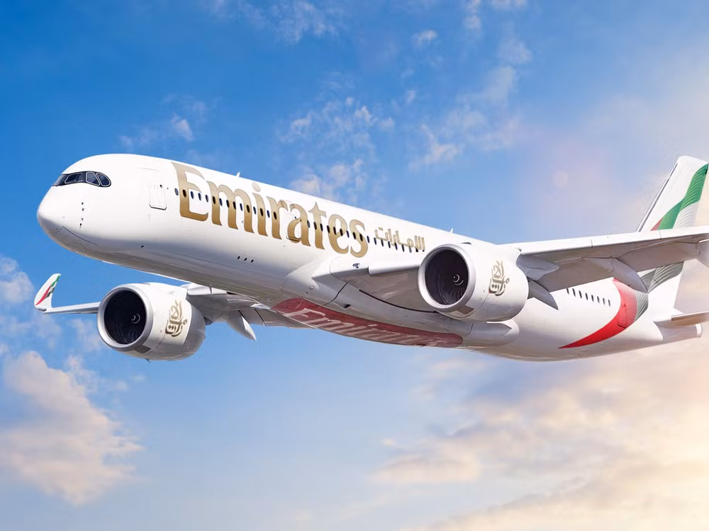 Emirates tiếp tục dẫn đầu bảng xếp hạng các hãng hàng không có lợi nhuận cao nhất thế giới với mức lãi kỷ lục 5,4 tỷ USD trong kỳ báo cáo tài chính gần nhất. Ảnh: Emirates. 1920-eka350-hires.jpg