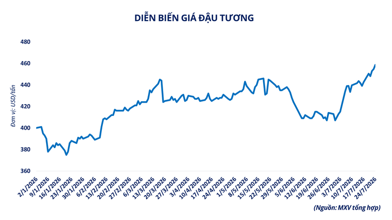 Diễn biến giá đậu tương