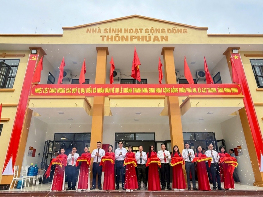 Vietsovpetro khánh thành Nhà sinh hoạt cộng đồng 5 tỷ đồng tại tỉnh Ninh Bình Vietsovpetro khánh thành Nhà sinh hoạt cộng đồng tại Cát Thành - Ninh Bình
