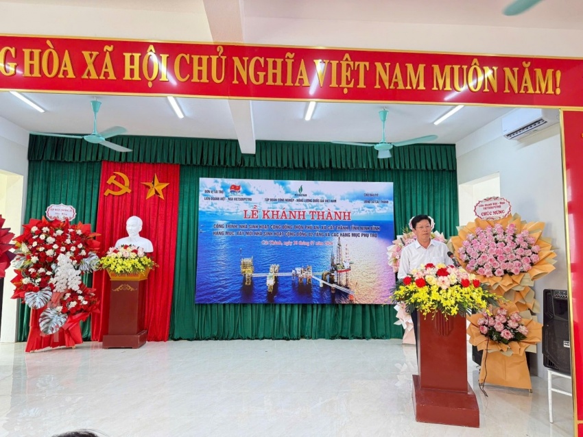 Vietsovpetro khánh thành Nhà sinh hoạt cộng đồng 5 tỷ đồng tại tỉnh Ninh Bình Vietsovpetro khánh thành Nhà sinh hoạt cộng đồng tại Cát Thành - Ninh Bình