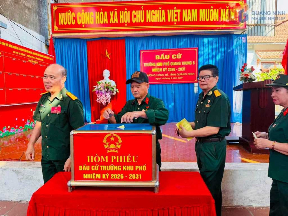 Khu Quang Trung 6, phường Uông Bí, hoàn thành bầu cử. Ảnh: QN Media Khu Quang Trung 6, phường Uông Bí, hoàn thành bầu cử. Ảnh: QN Media