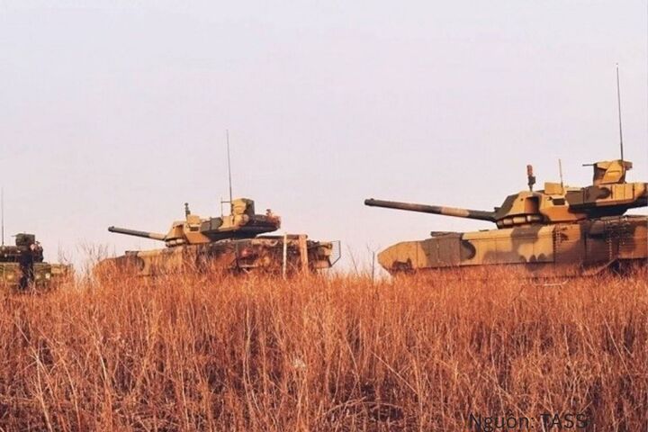Xe tăng chiến đấu chủ lực T-14 Armata. Nguồn: TASS