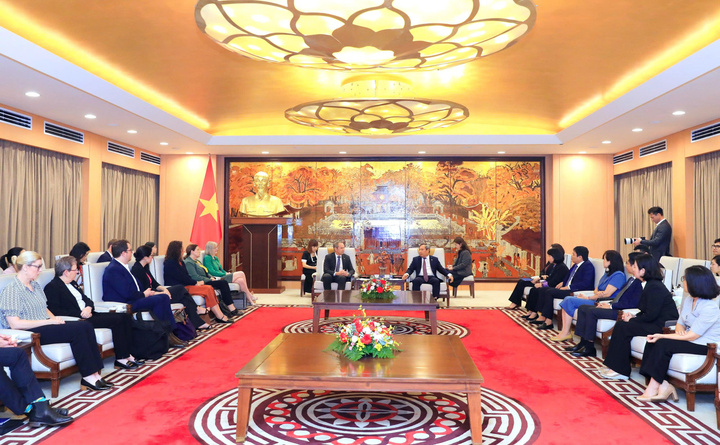 Toàn cảnh buổi tiếp. Ảnh: Linh Phạm