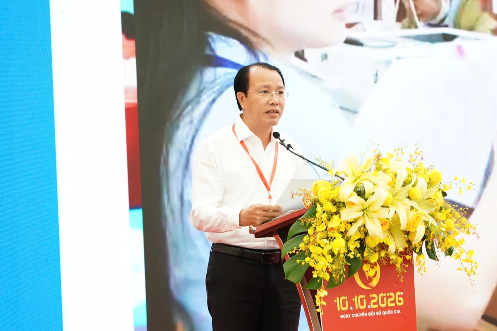 Ông Ngô Hồng Khang, Chủ tịch UBND phường Bình Phước, thành phố Đồng Nai phát biểu tại sự kiện - Ảnh: KHCN. 1000062850.jpg