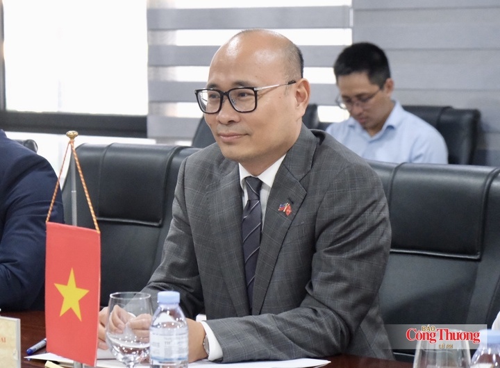 Thứ trưởng Lương Hoàng Thái phát biểu.