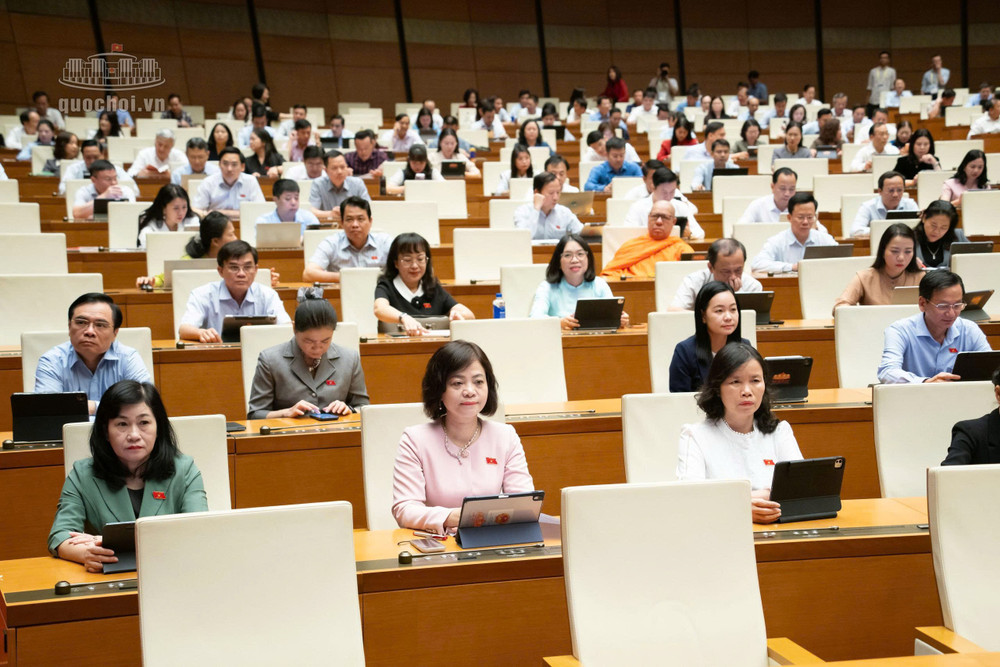 Các đại biểu tham dự phiên họp Quốc hội sáng 21/10 (ảnh QH). 35.jpg