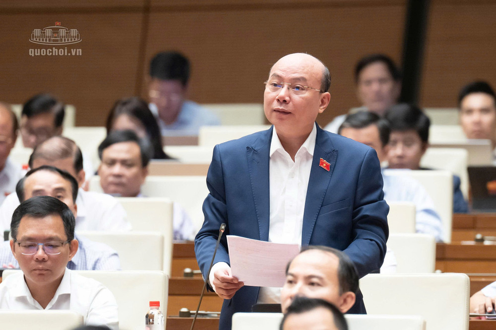 Đại biểu Hoàng Văn Nghĩa phát biểu. Ảnh QH. 51.jpg